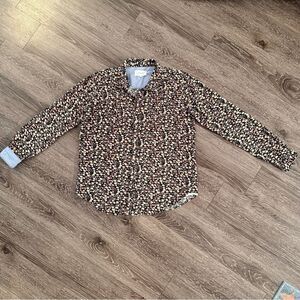 Birds of Paradis by Trovata Corduroy Long Sleeve Button Up